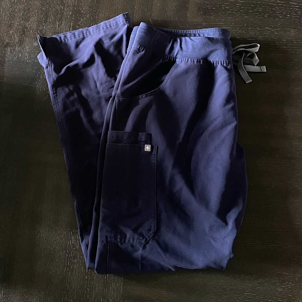 Figs Livingston Scrub Pants Women’s Size Large Tall L/T Navy Blue Nurse Medical